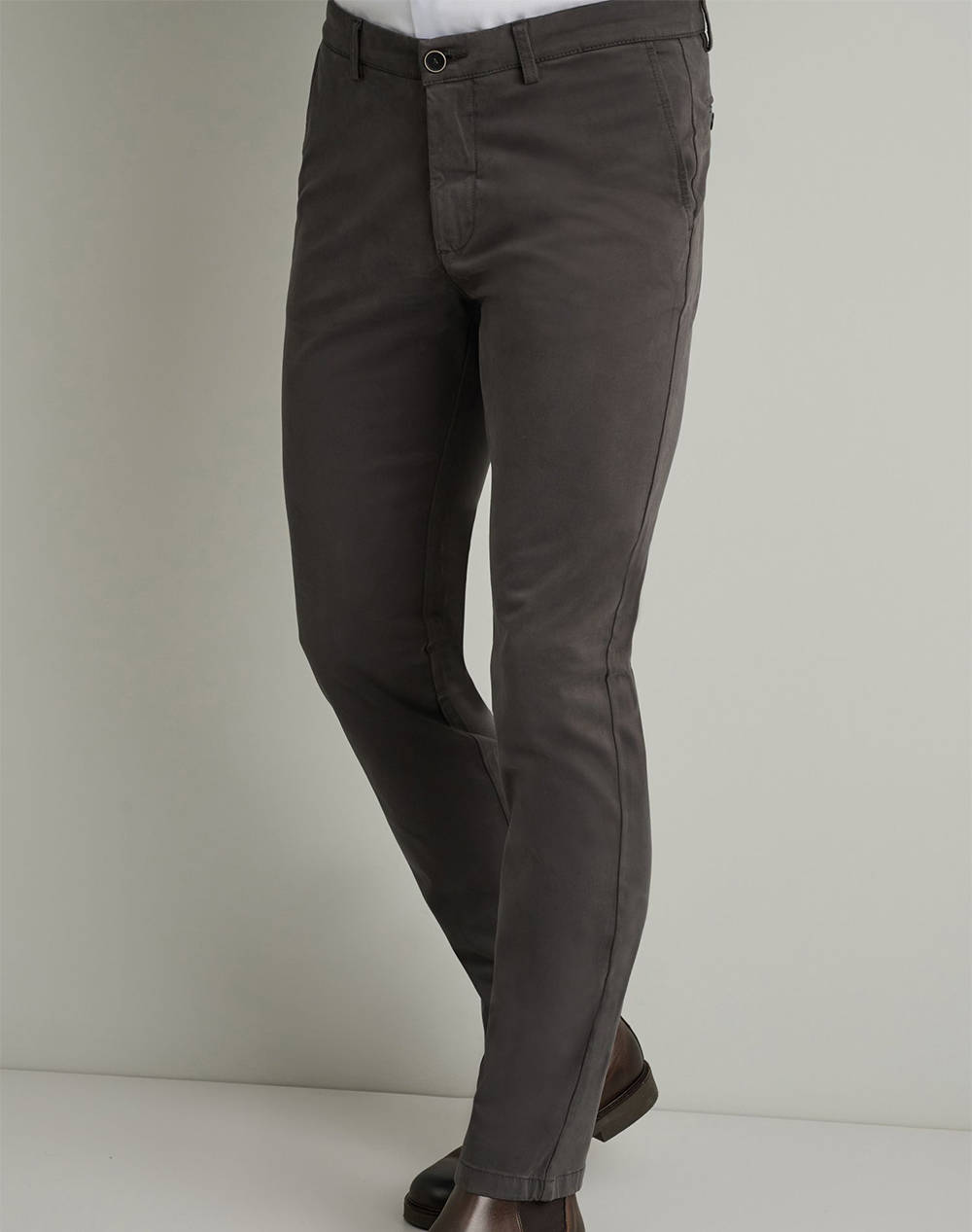 Navy Green Παντελόνι Απιετο Modern Fit 24Ag 1003Mfa 201K 6-Smoke Grey Darkgray ανδρικά ρούχα παντελόνια Chinos Politikos Shop Πολιτικός