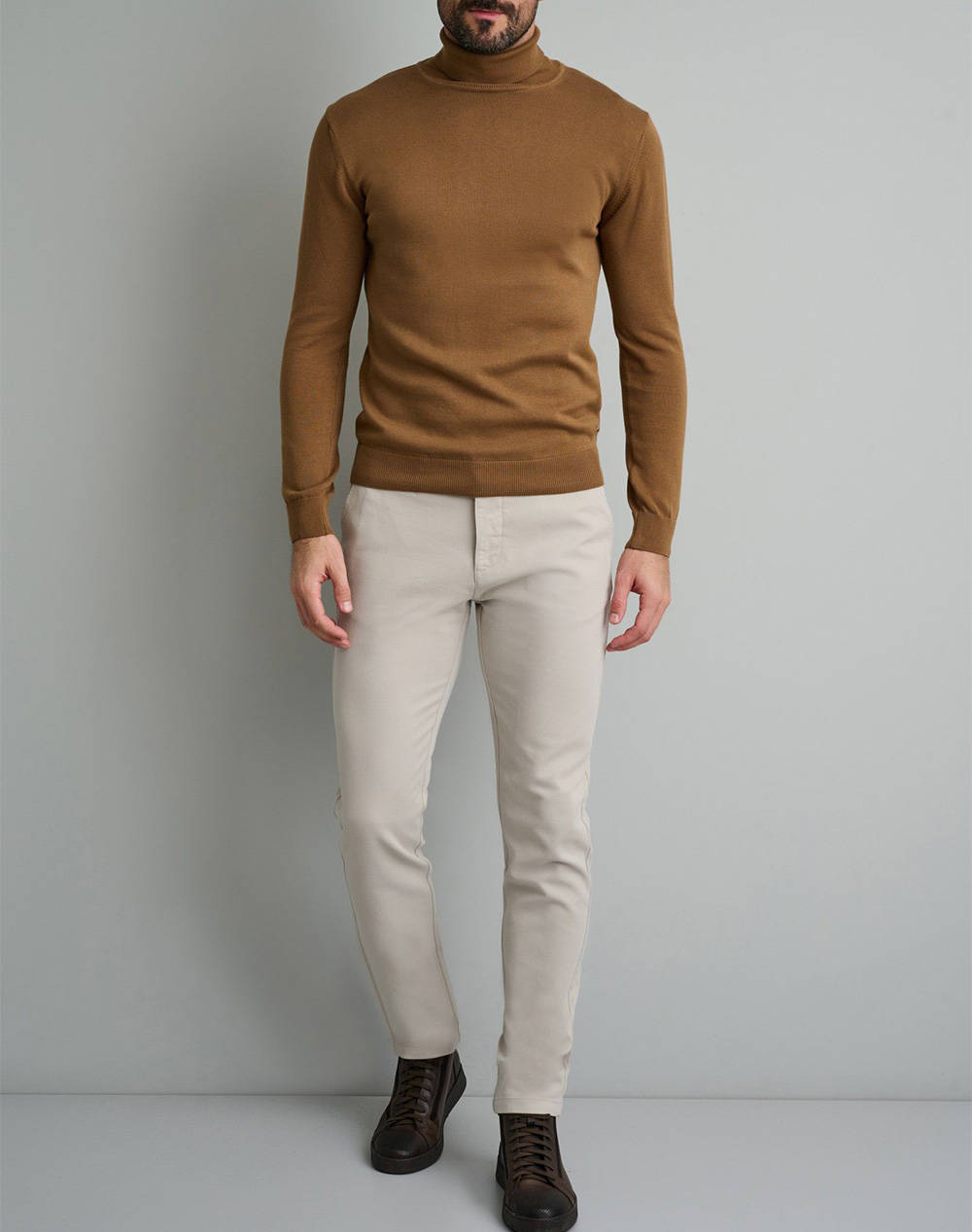 Navy Green Πλεκτο Ζιβαγκο 24Ym 510 Fs 6-Brown Sugar Tan ανδρικά ρούχα μπλούζες Πλεκτά Politikos Shop Πολιτικός