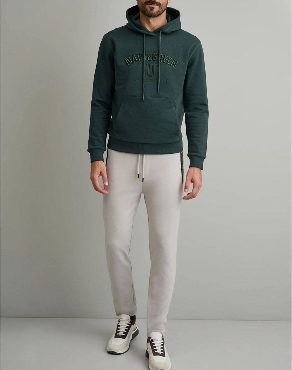 NAVY&GREEN ΜΠΛΟΥΖΑ ΦΟΥΤΕΡ ΜΕ ΚΟΥΚΟΥΛΑ 24TU.316/1H-RAIN FOREST DarkGreen φωτογραφία