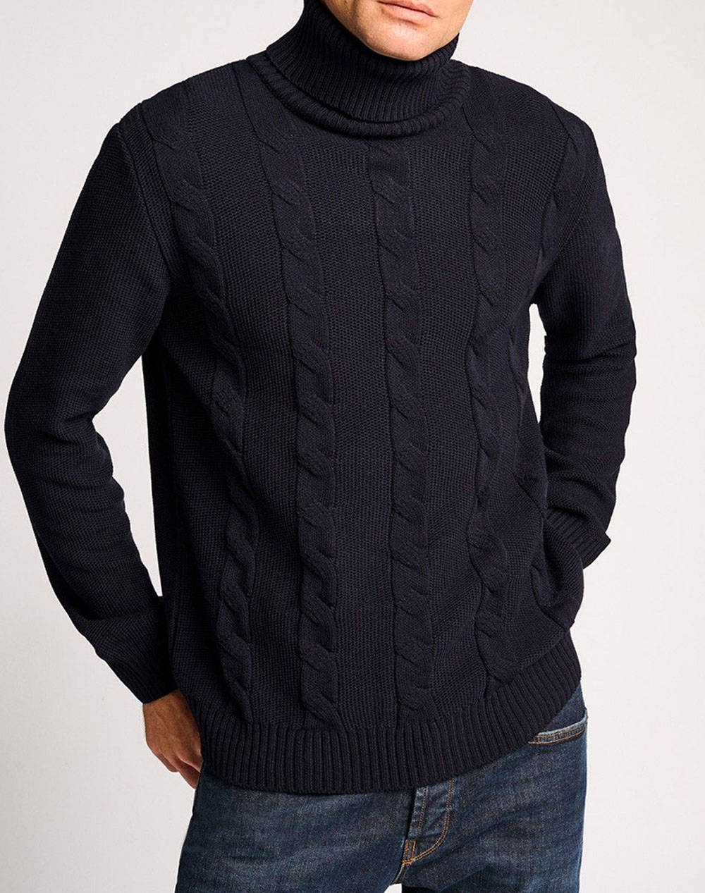 STAFF Calvin Μan Turtleneck Knit 64-203.050-Ν0045 NavyBlue