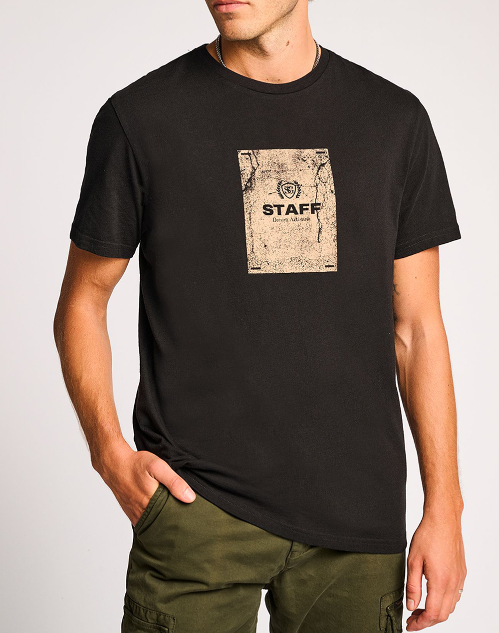 STAFF STAFF Cortez Man T-Shirt 64-005.050-Ν0090 Black