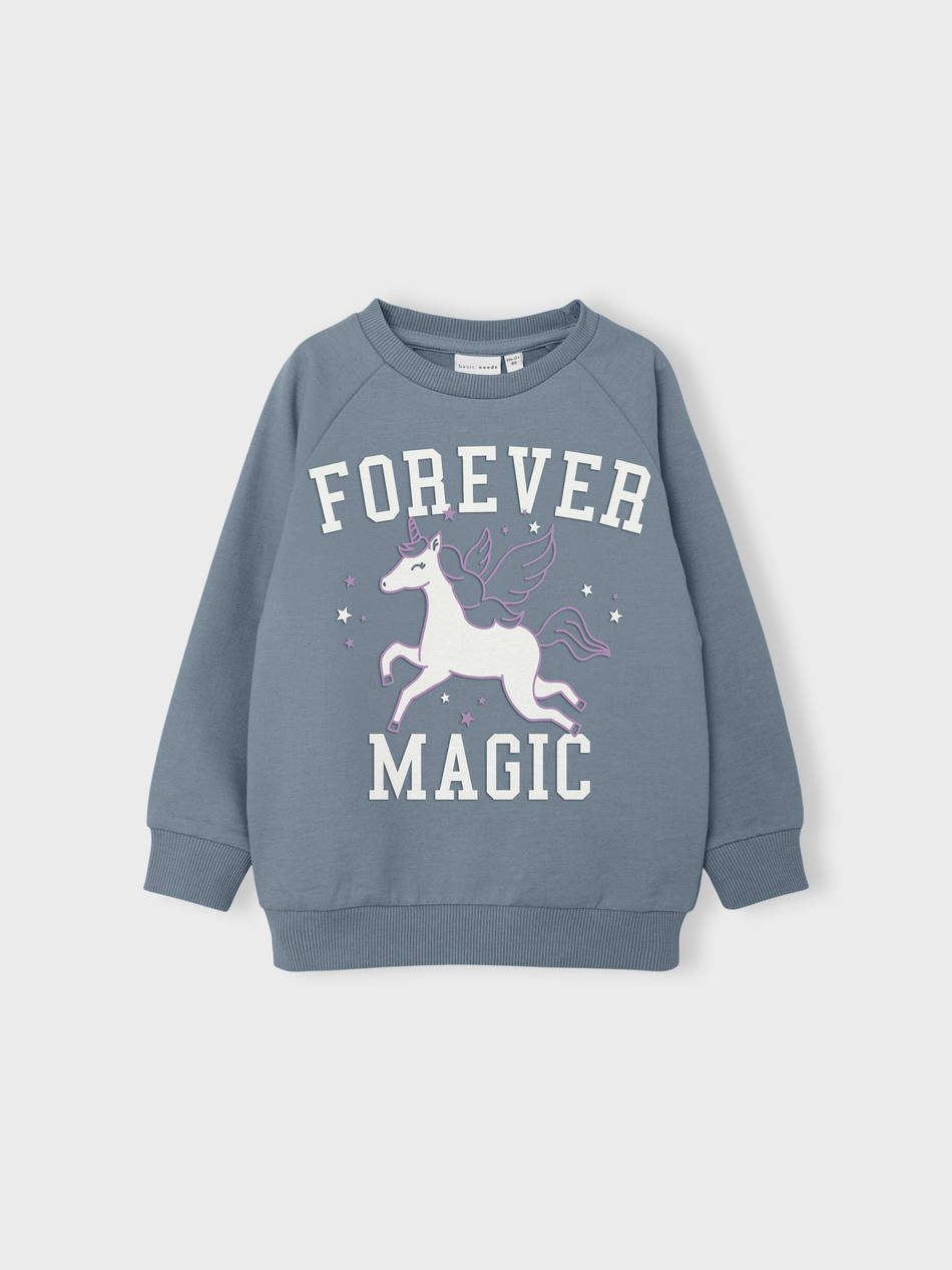 NAME IT NMFVEDA LS SWEAT UNB L1 13218915-Citadel Indigo