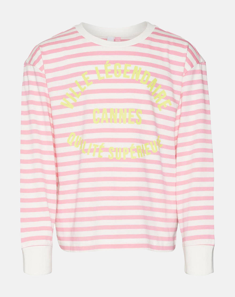 VERO MODA VMONELLA STRIPE TOP GIRL 10294465-Snow White Pink