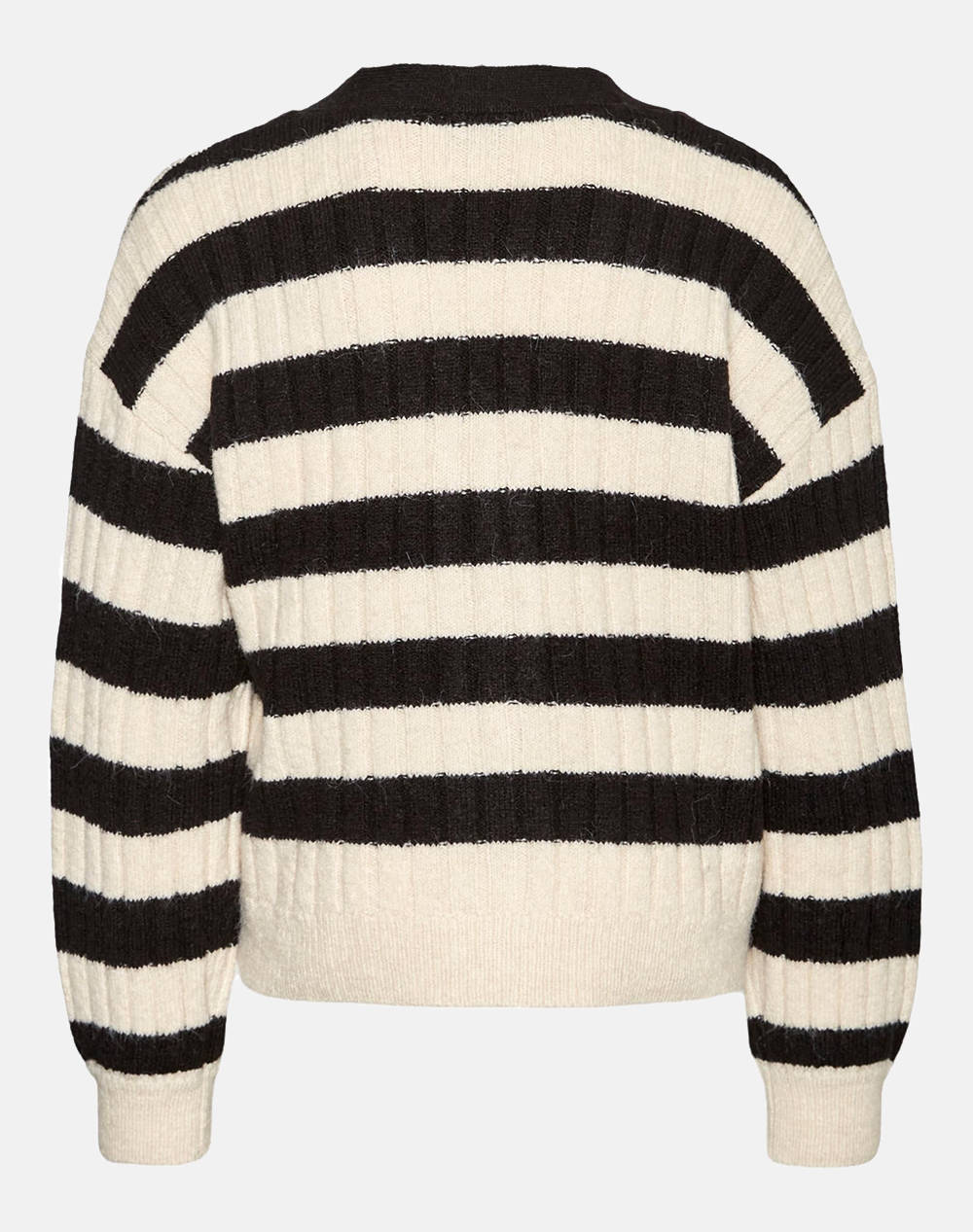 VERO MODA VMELYA V-NECK CARDIGAN GA BOO GIRL 10297818-BlackBIRCH + FAKE HORN BUTTONS Black φωτογραφία