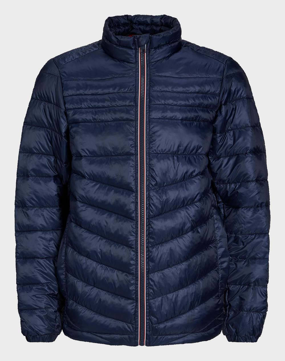 JACK&JONES JJEHERO PUFFER COLLAR JNR 12217751-Navy BlazerCONTRAST ZIP NavyBlue