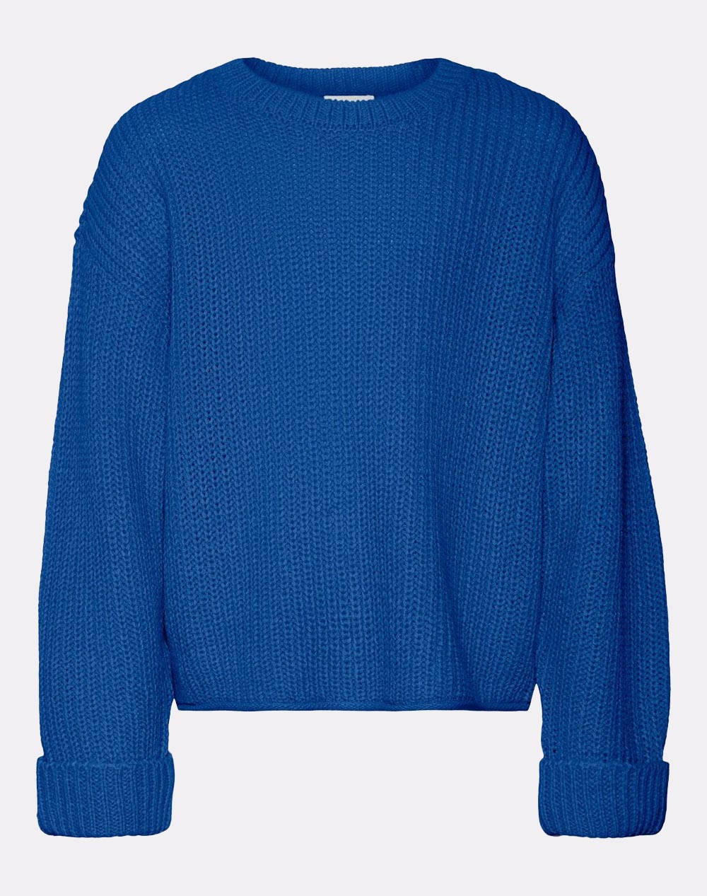 VERO MODA VERO MODA VMSAYLA FOLD PULLOVER GIRL 10291223-Beaucoup Blue ElectricBlue