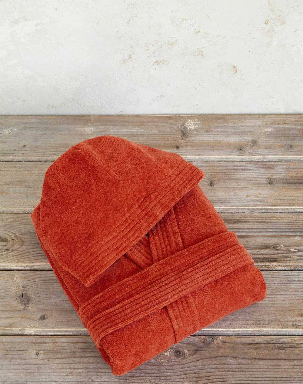 NIMA HOME NIMA Μπουρνούζι με κουκούλα Zen - Large - Wild Terracotta N31644