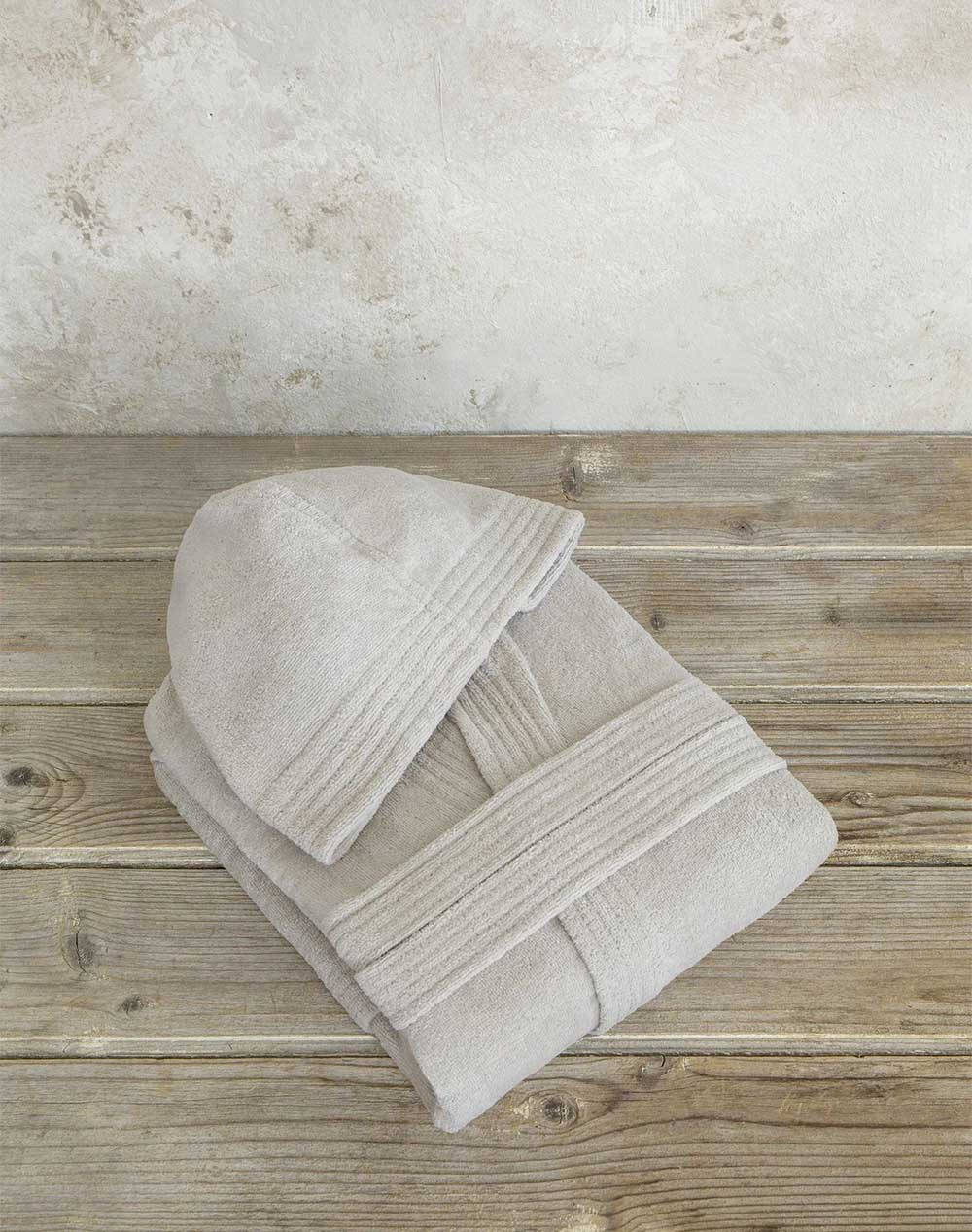 NIMA HOME NIMA Μπουρνούζι με κουκούλα Zen - Large - Oat Beige N32514