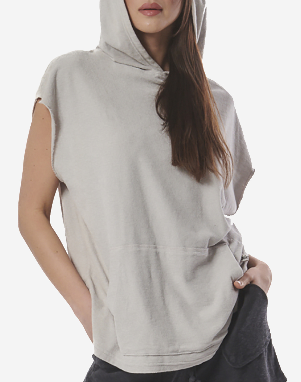 BODY ACTION GENDER NEUTRAL NATURAL DYE TERRY HOODIE 041417-01-QUIET GREY Gray 3800PBODY3400001_XR30940