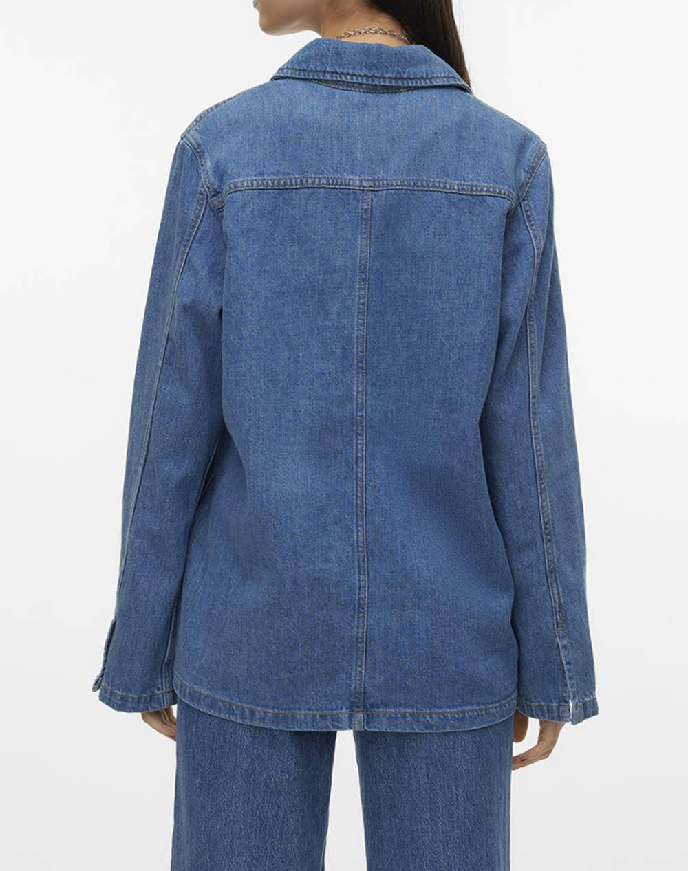 AWARE JAN VMMARIA LS POCKET DENIM JACKET VMA 10301664-Medium Blue Denim DenimBlue φωτογραφία