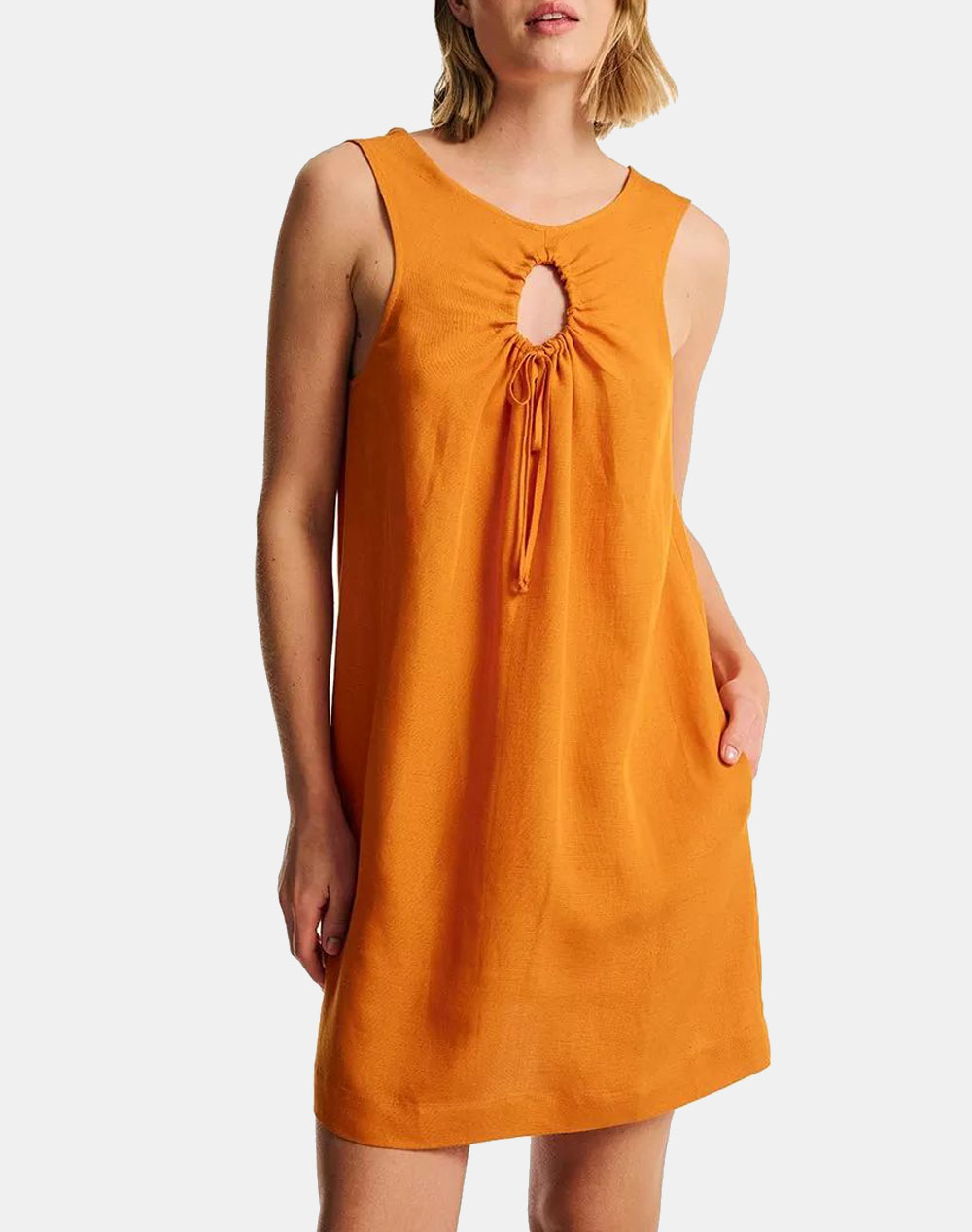 FOREL Φόρεμα αμάνικο mini 078.50.01.187-ΠΟΡΤΟΚΑΛΙ Orange