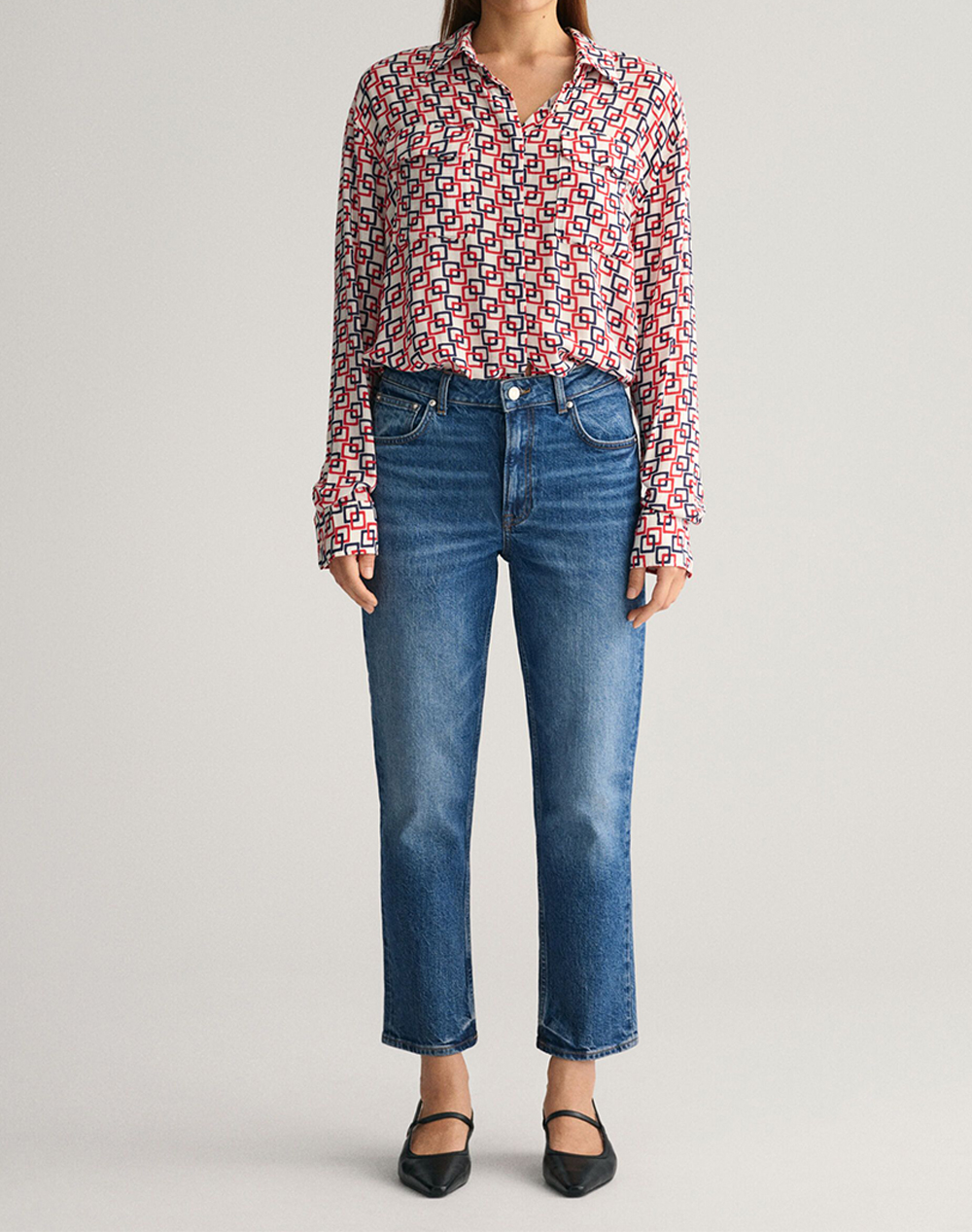 GANT ΠΑΝΤΕΛΟΝΙ STRAIGHT CROPPED JEANS