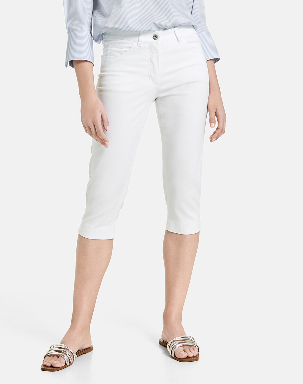 GERRY WEBER PANT LEISURE CROPPED 222124-66287-99600 White