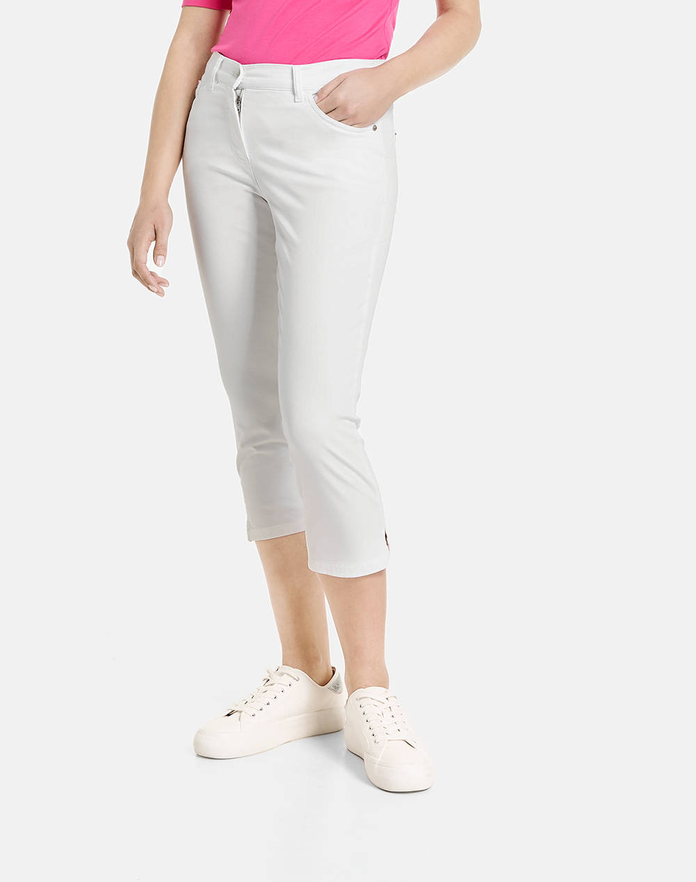 GERRY WEBER PANT LEISURE CROPPED 222070-67965-99600 White