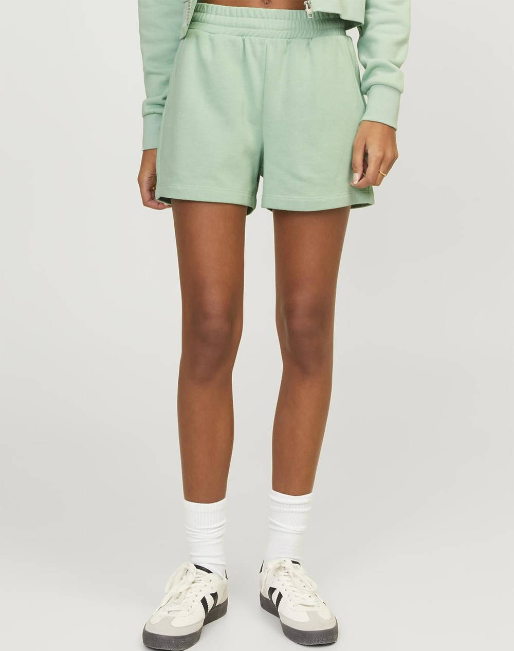 JJXX BY JACK&JONES JJXX JXALFA REG HW SHORTS SWT SN 12231608-Grayed Jade LightGreen