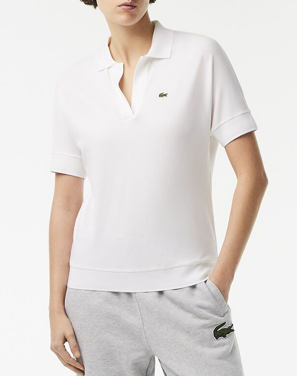 LACOSTE ΜΠΛΟΥΖΑ ΚΜ POLO SS 3PF0504-001 White