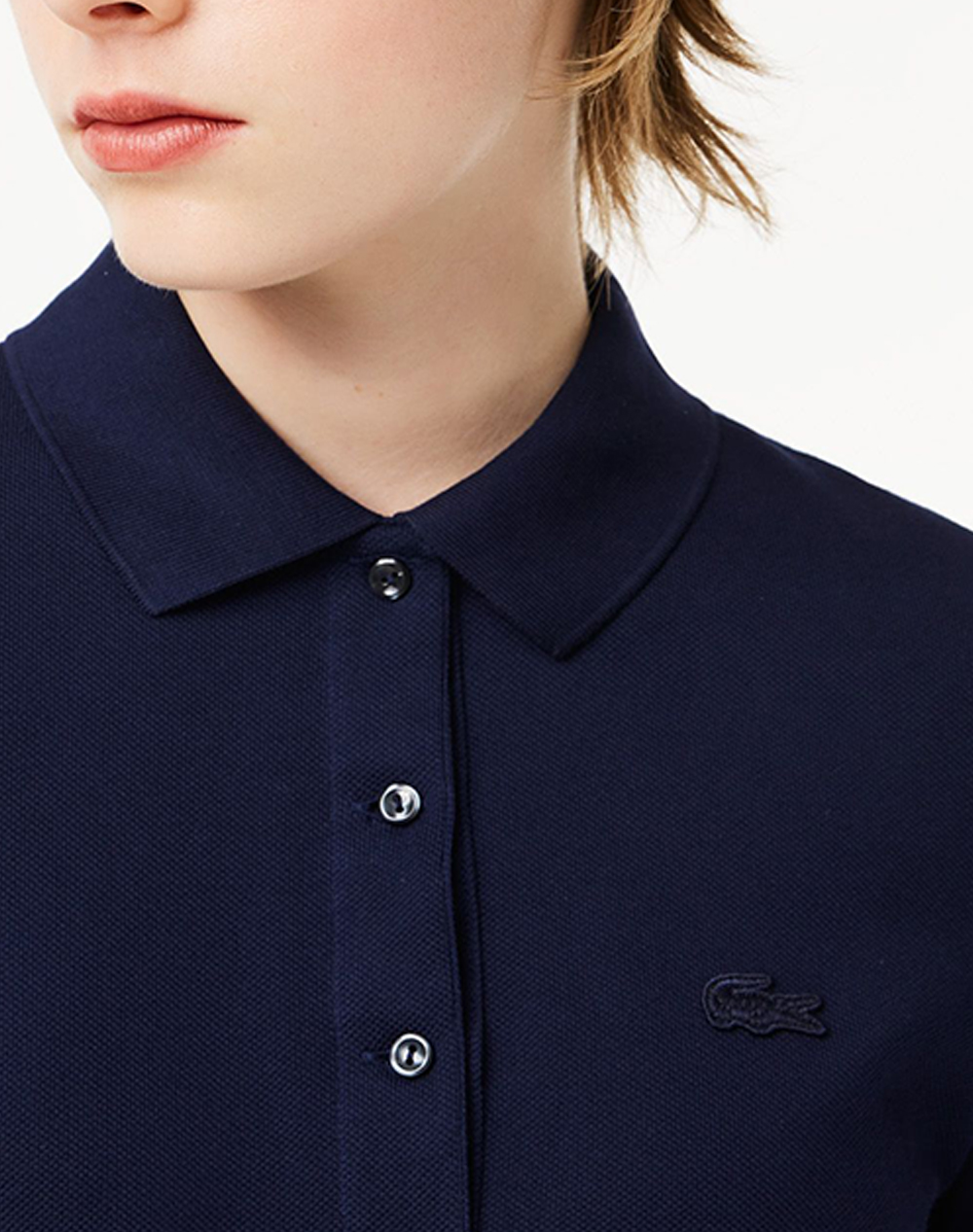 LACOSTE SHORT SLEEVED RIBBED COLLAR SHIRT