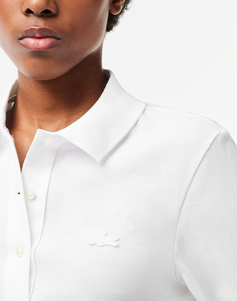 LACOSTE SHORT SLEEVED RIBBED COLLAR SHIRT