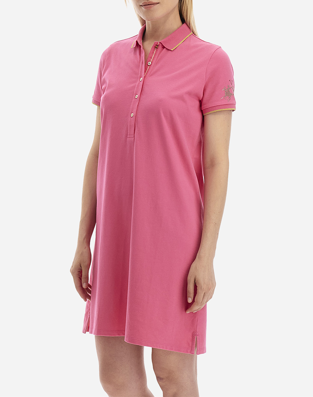 LA MARTINA ΦΟΡΕΜΑ WOMAN DRESS PIQUET STRETCH 3LMYWD004-05141 Pink