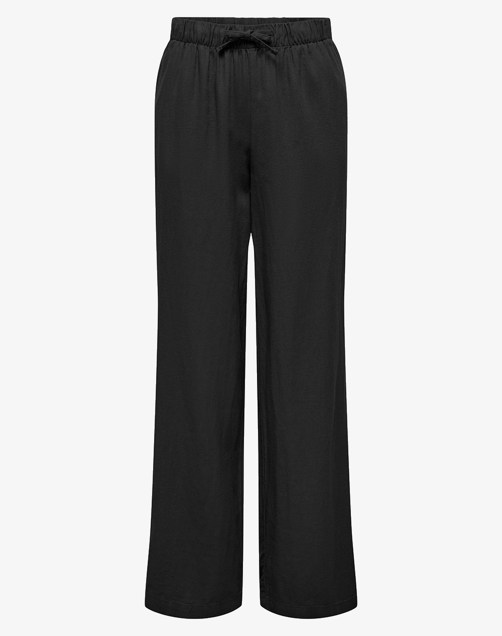 ONLY ONLCARO MW LINEN BL PULL-UP PANT CC PNT 15291807-BLACK Black 3810AONLY2000072_2813