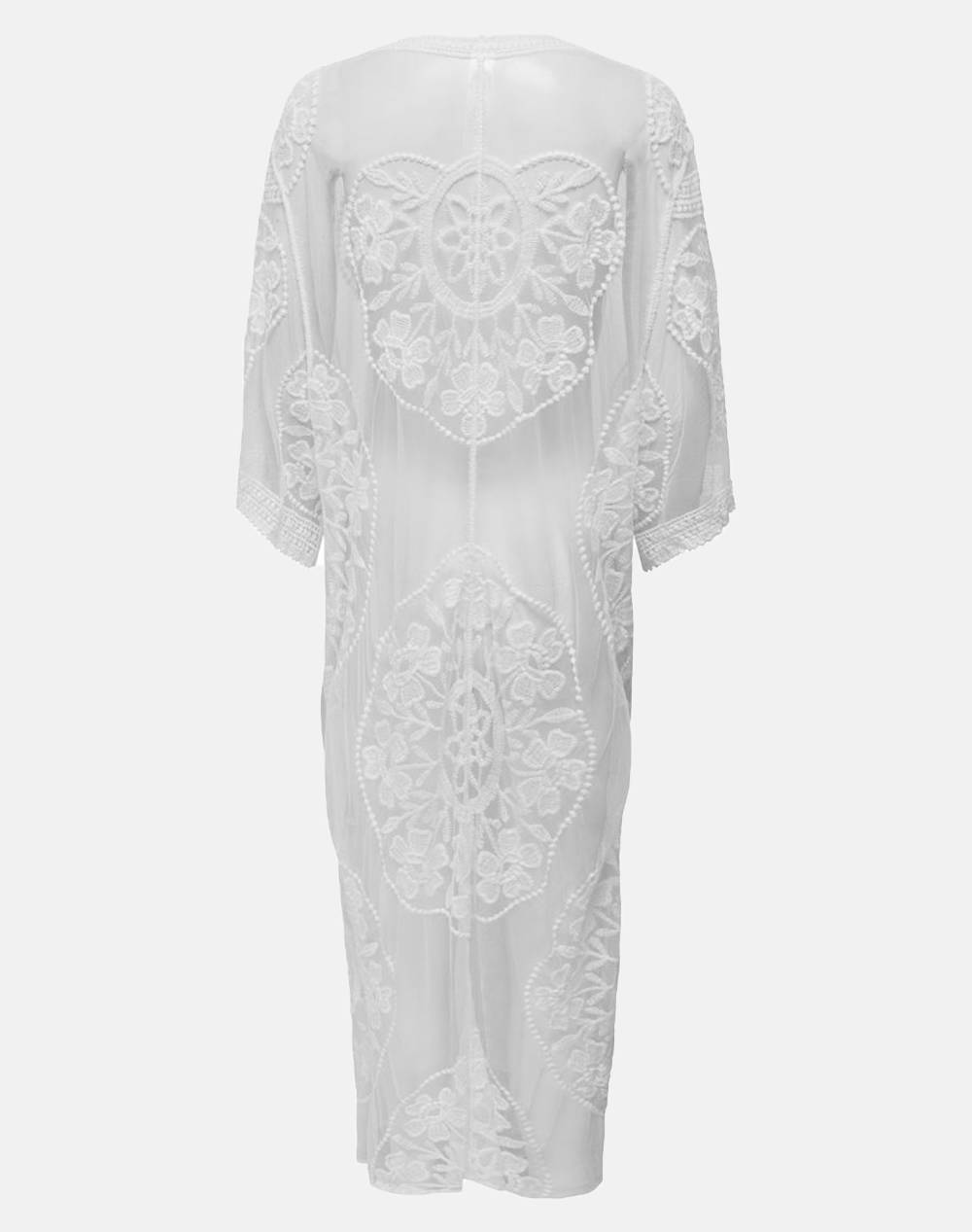 ONLY APR ONLCARLA EMBROIDERED LACE KIMONO 15297081-Cloud Dancer White φωτογραφία