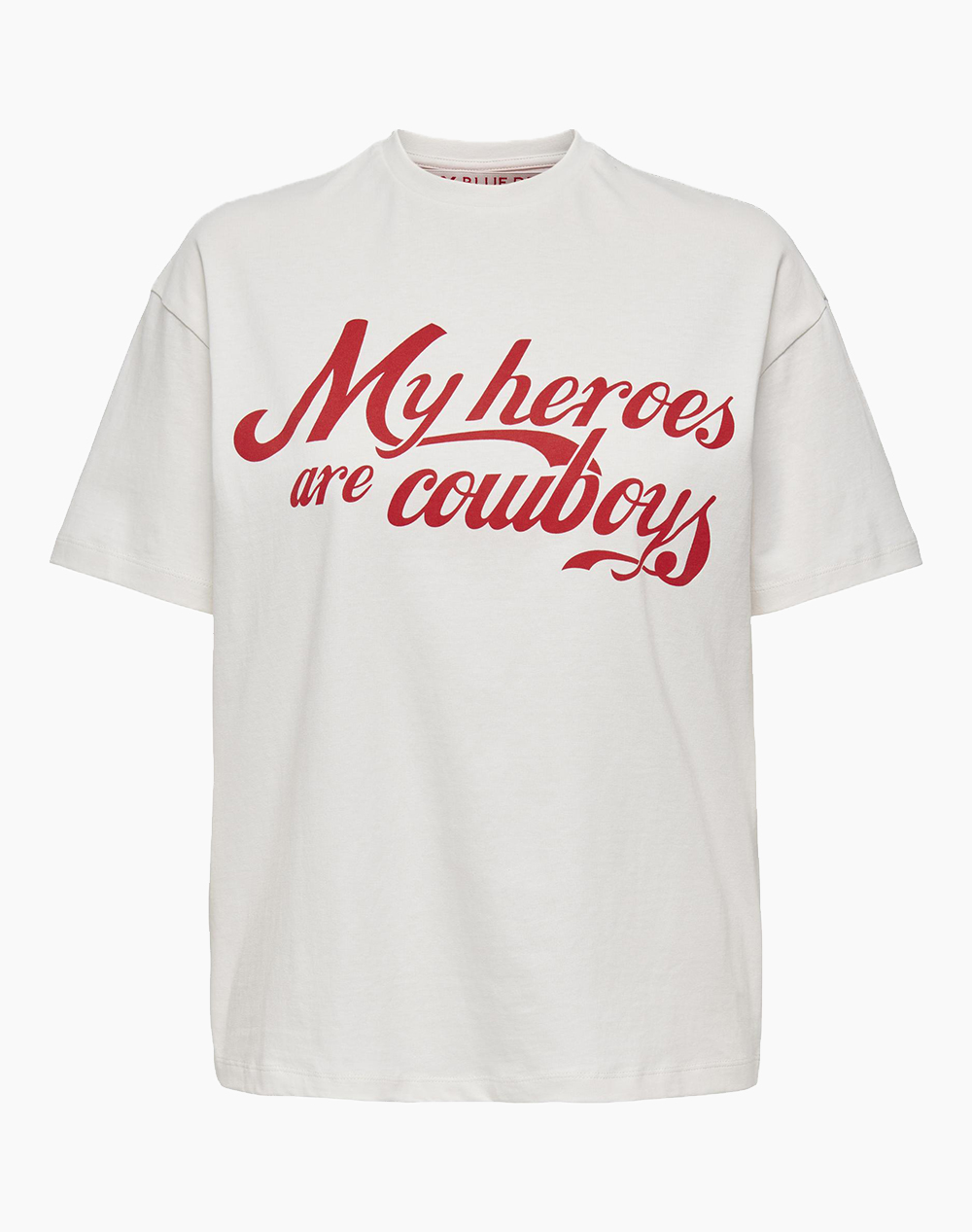 ONLY ONLCOWBOY HEROES T-SHIRT DNM RED DBL 15317492-Jet Stream OffWhite 3810AONLY3400288_XR11328