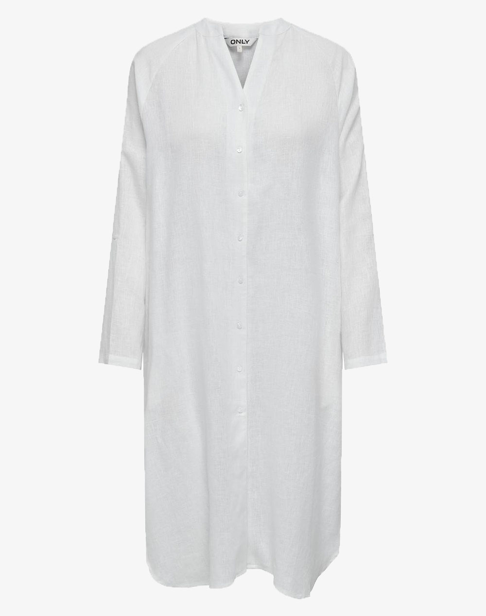 ONLY ONLTOKYO L/S LINEN BLEND DRESS PNT NOOS 15316678-BRIGHT WHITE White