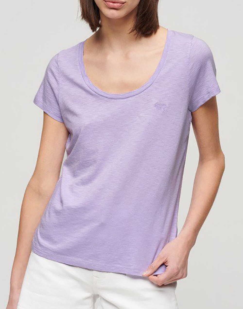 SUPERDRY D2 BOUT SCOOP NECK TEE ΜΠΛΟΥΖΑ ΓΥΝΑΙΚΕΙΟ W1011381A-1KX Lilac 3810ASUPE3400229_XR28297