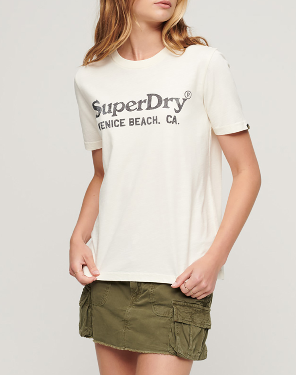 SUPERDRY D1 OVIN METALLIC VENUE RELAXED TEE ΜΠΛΟΥΖΑ ΓΥΝΑΙΚΕΙΟ W1011403A-PKT Cream 3810ASUPE3400234_XR29822