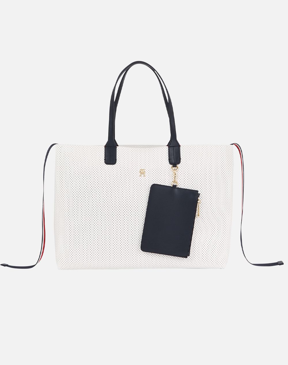 TOMMY HILFIGER ICONIC TOMMY TOTE PERF AW0AW16104-YBL OffWhite