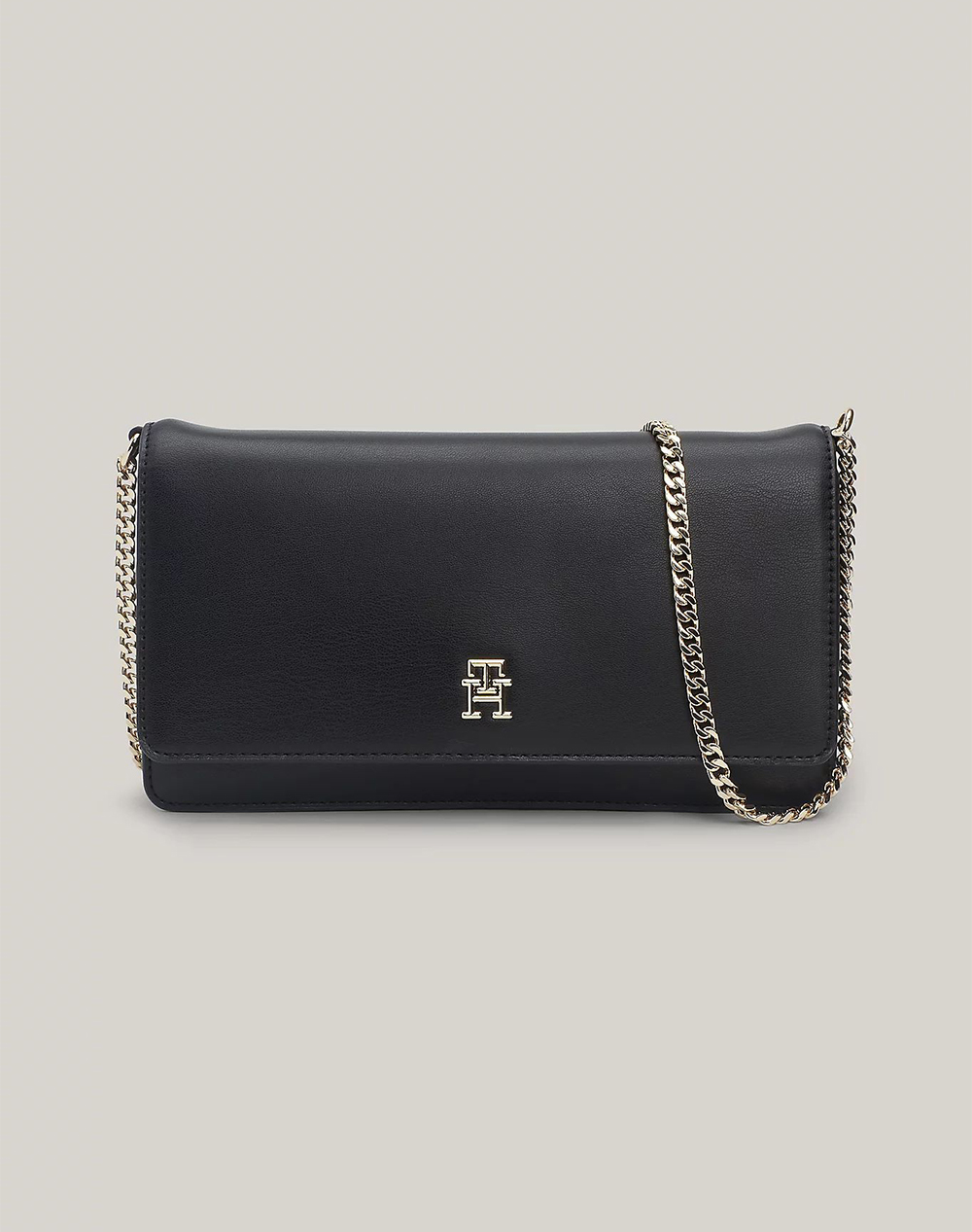 TOMMY HILFIGER TH REFINED CHAIN CROSSOVER (Διαστάσεις: 24 x 15 x 6.5 εκ) AW0AW16109-BDS Black 3810ATOMM6200241_9371
