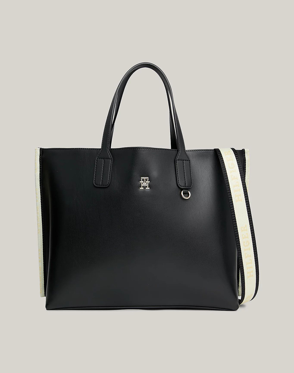 TOMMY HILFIGER ICONIC TOMMY SATCHEL (Διαστάσεις: 30 x 40 x 15 εκ.) AW0AW15692-BDS Black