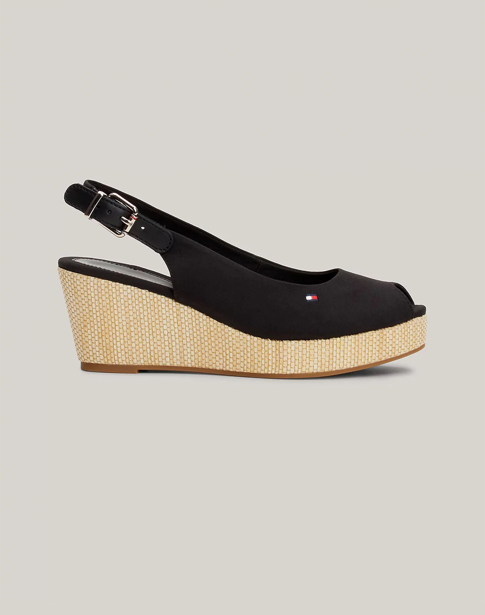 TOMMY HILFIGER ICONIC ELBA SLING BACK WEDGE FW0FW04788-BDS Black 3810ATOMM6410076_9371