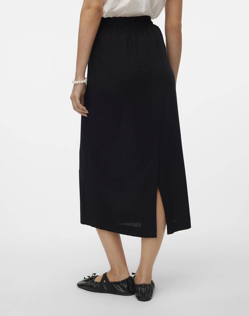 VERO MODA VMMYMILO HW 7/8 SKIRT WVN GA 10303726-BLACK Black φωτογραφία