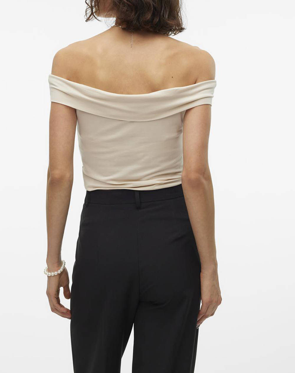 VERO MODA VMKENZI FIONA OFF SHOULDER TOP VMA 10307367-Birch Ecru φωτογραφία
