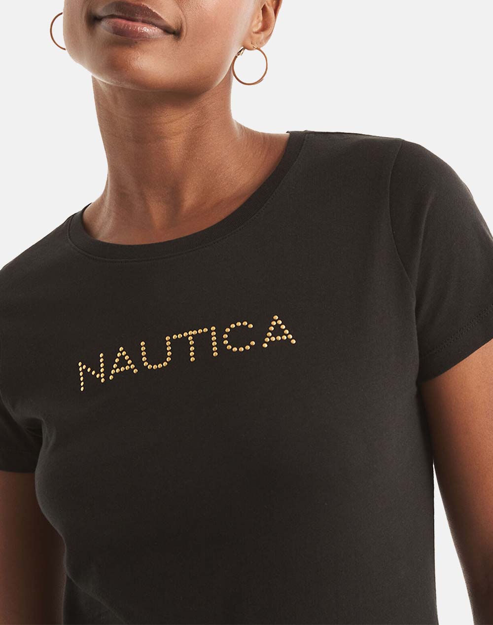 NAUTICA T-SHIRT SUSTAINABLE NAUTICA CREWNECK STUDDED TEE