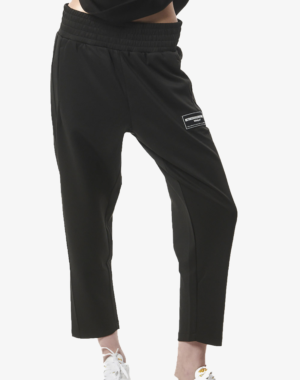 BODY ACTION WOMENS TECH FLEECE CROPPED TRACK PANTS