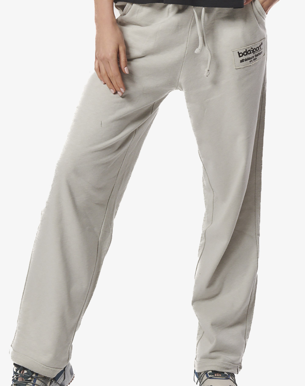 BODY ACTION WOMENS TERRY WIDE-LEG JAZZ PANTS