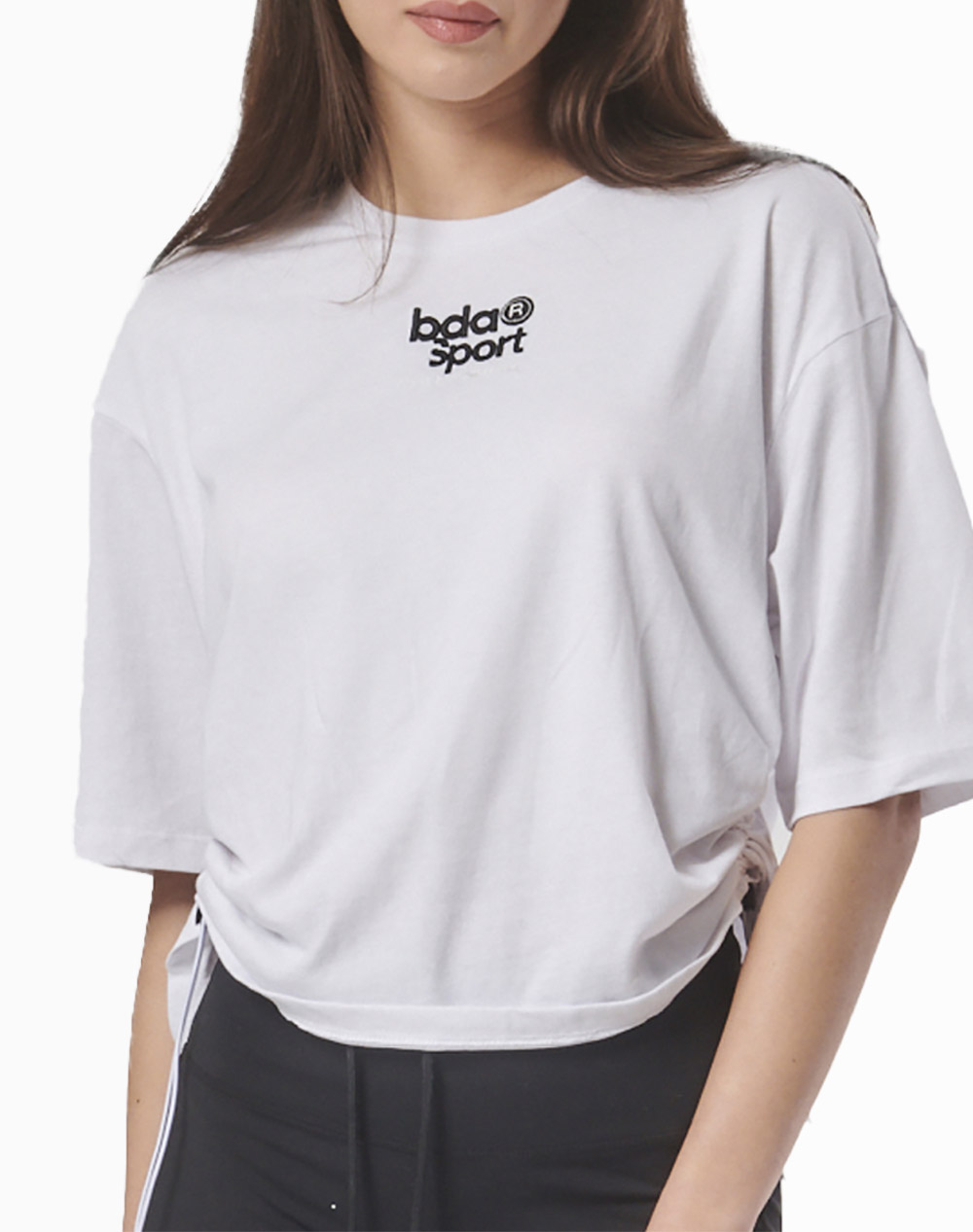 BODY ACTION WOMENS DRAWCORDS LOOSE TEE