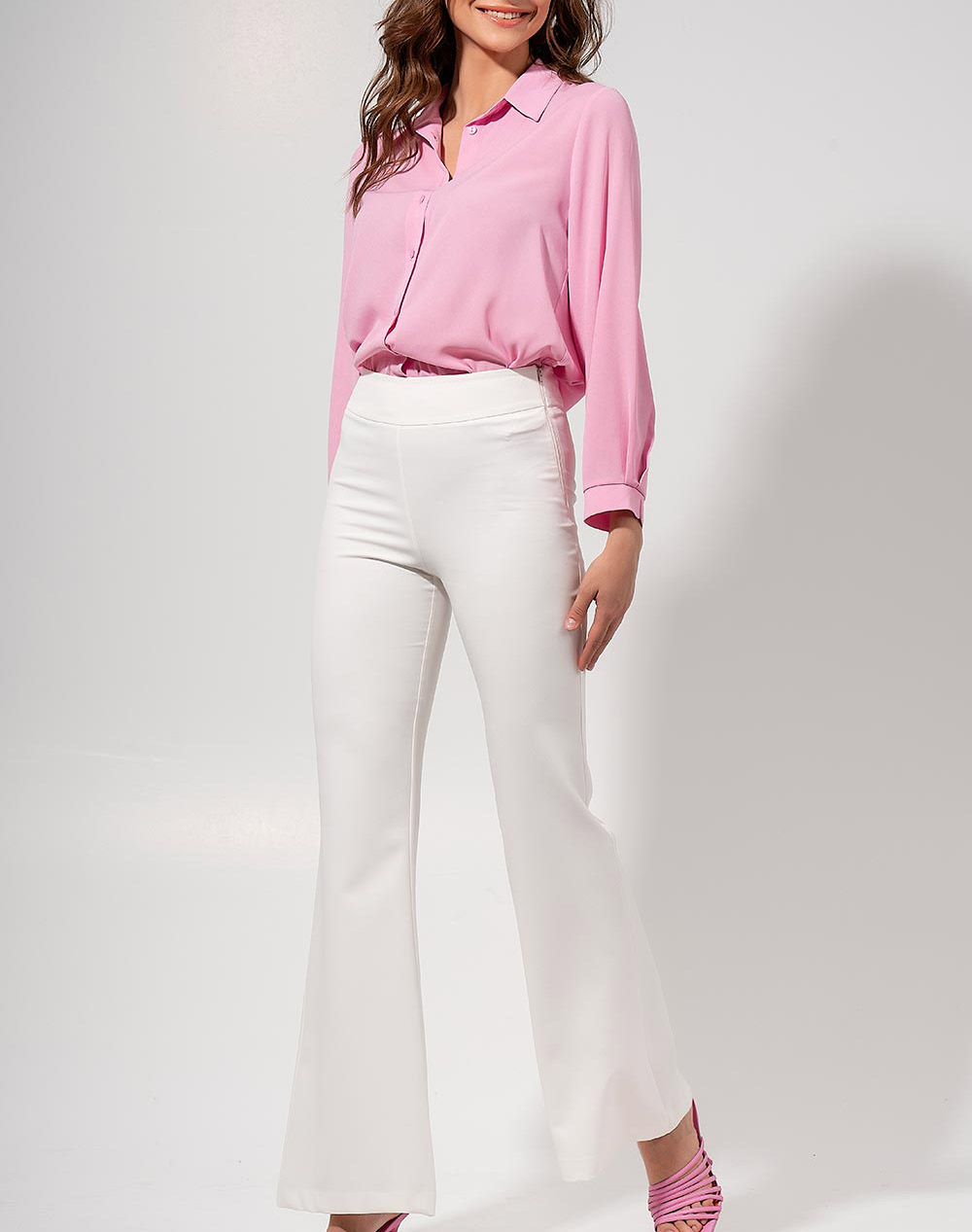 MAKI PHILOSOPHY Georgette shirt with draped back
