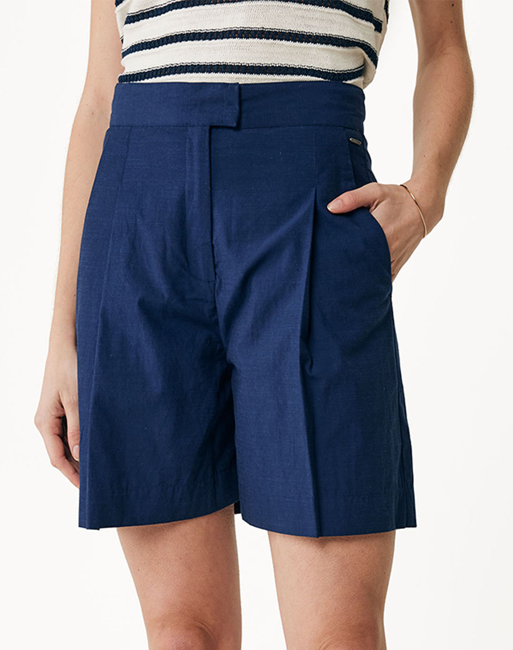 MEXX Wide leg shorts with side pockets MF007305441W-194111 NavyBlue