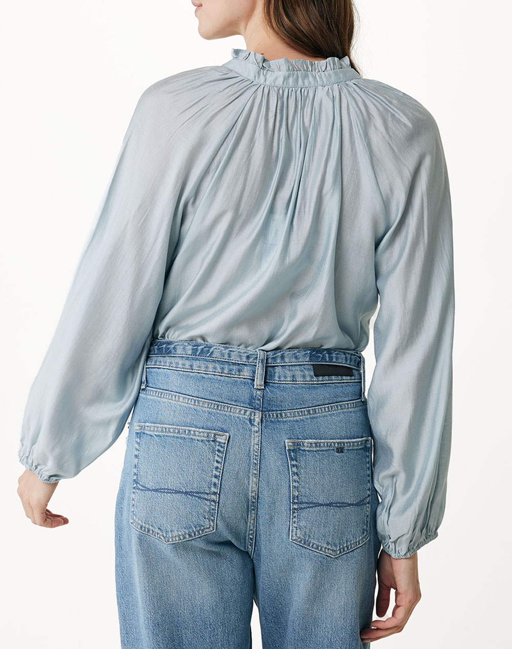 MEXX shirt with ruffled collar stand