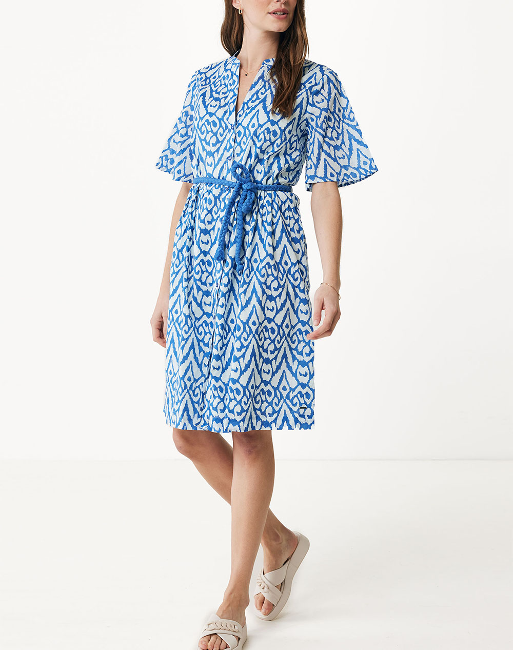MEXX Wide sleeve dress with cord MF006303641W-184244 Blue