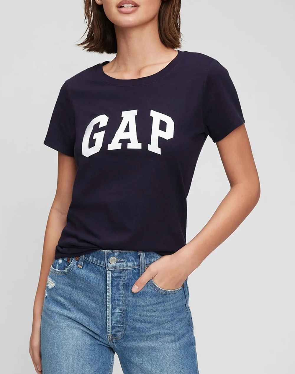 GAP Gap Logo Μπλούζα 254770001-ΜΠΛΕ DarkBlue