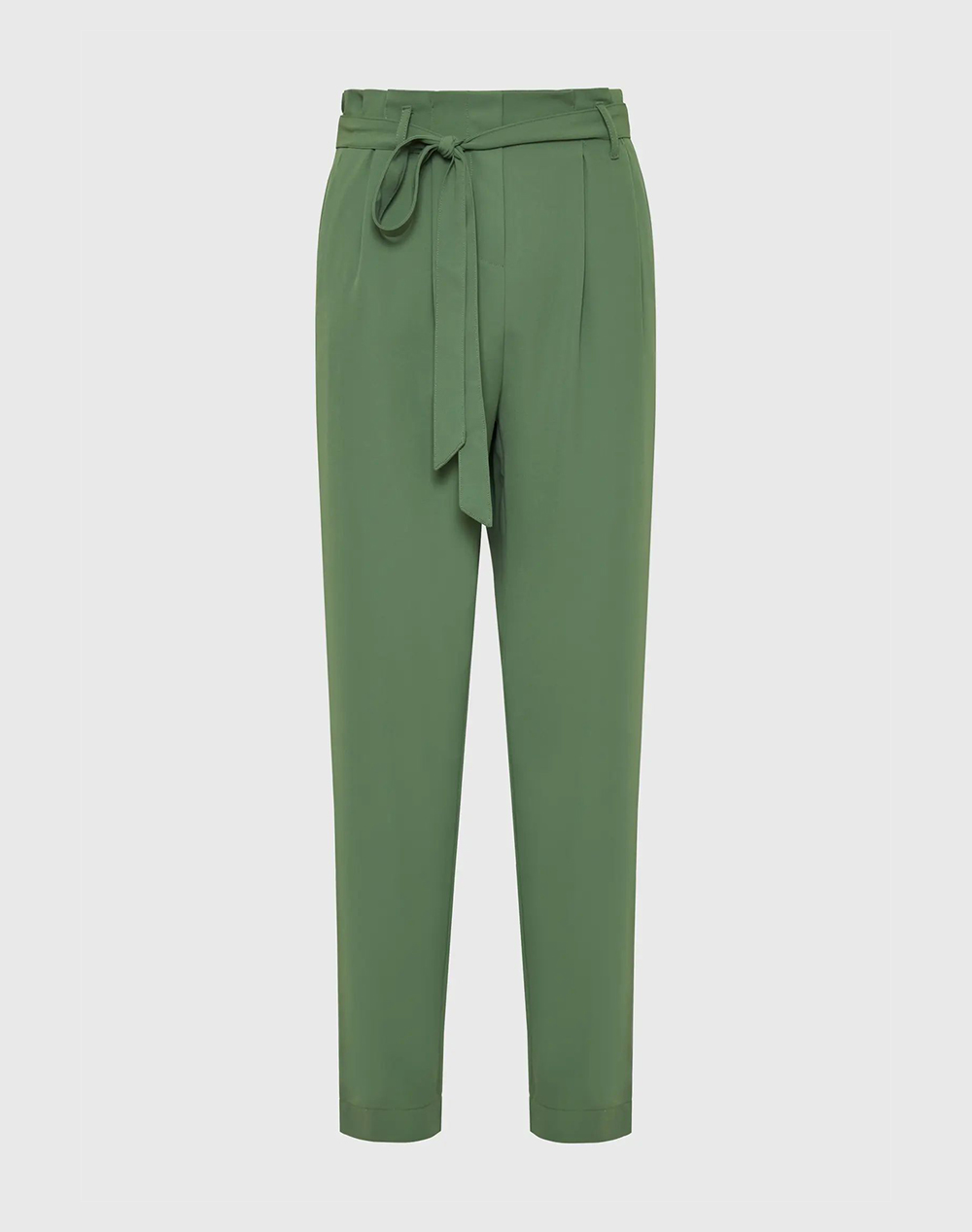 FUNKY BUDDHA Casual παντελόνι με διπλή πιέτα στη μέση FBL009-118-02-MINERAL GREEN Green
