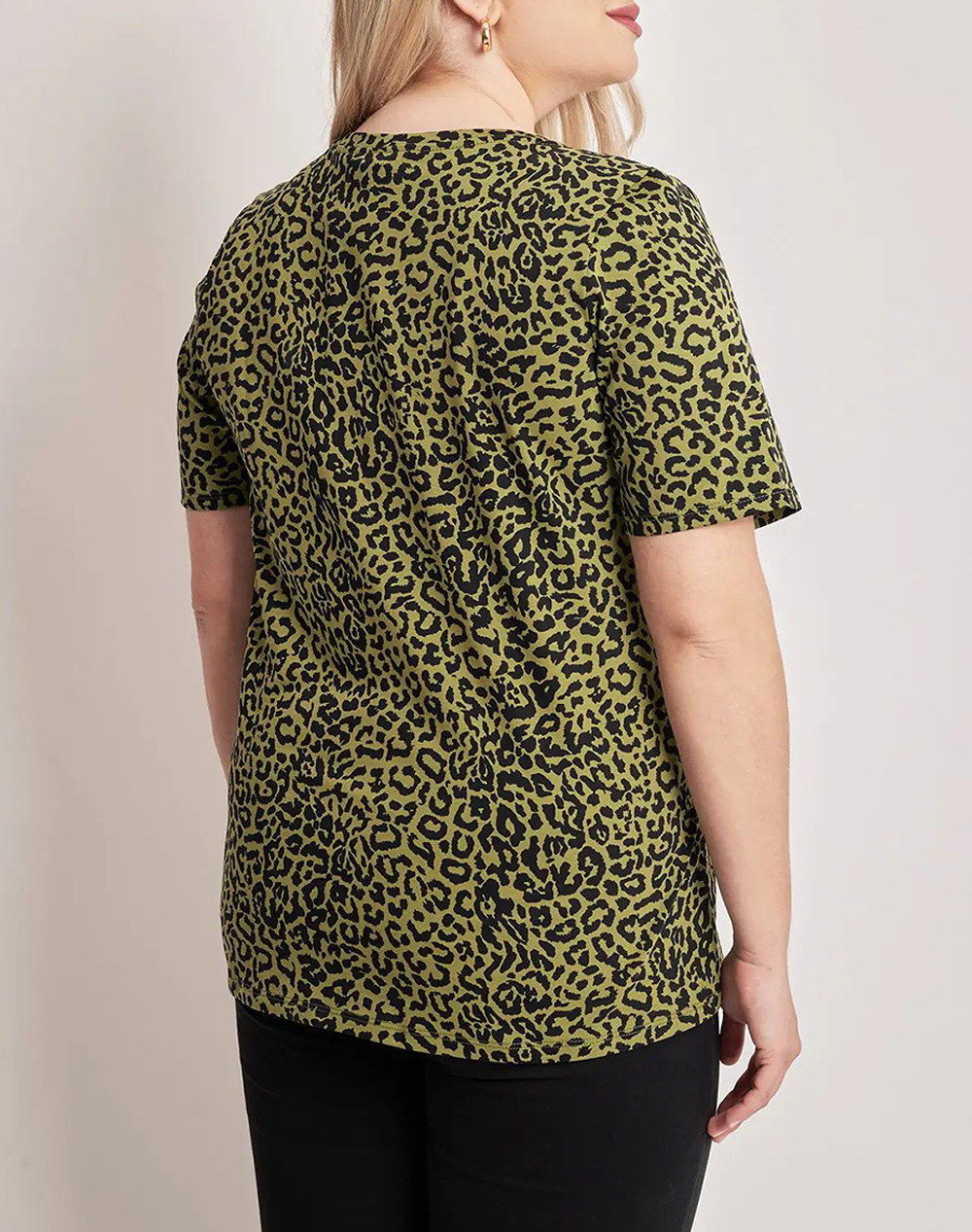PARABITA Μπλούζα μακώ leopard print