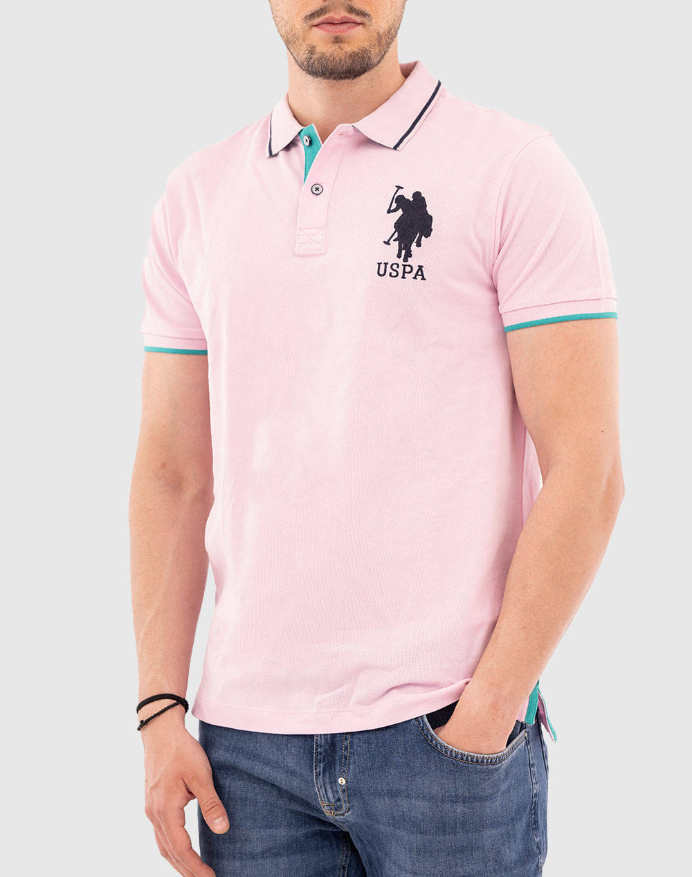 US POLO ASSN LONN 43472 CBHD POLO ΜΠΛΟΥΖΑ ΑΝΔΡΙΚΟ 6753843472-105 Pink