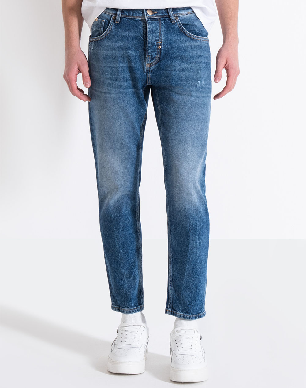 ANTONY MORATO MMDT00264FA7504751W01754 MIN OF 10 JEANS ARGON SLIM ANKLE LENGHT FIT IN BLUE DENIM AUTHENTIC LOOK ΠΑΝΤΕΛΟΝΙ ΑΝΔΡΙΚΟ DT26475475W1754-7010