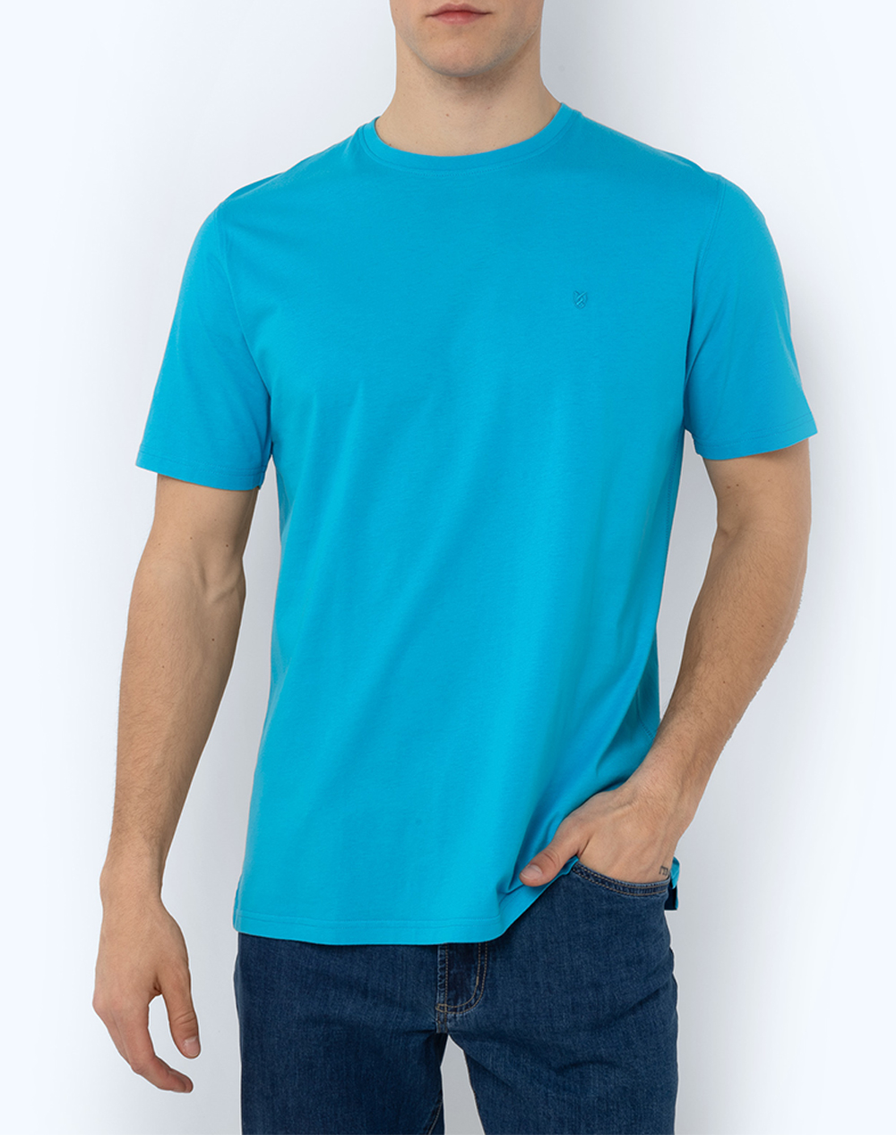THE BOSTONIANS ΜΠΛΟΥΖΑ ESSENTIAL T-SHIRT REGULAR FIT 3TS1241-TURQUOISE Turquoise 3820ABOST3400141_10929