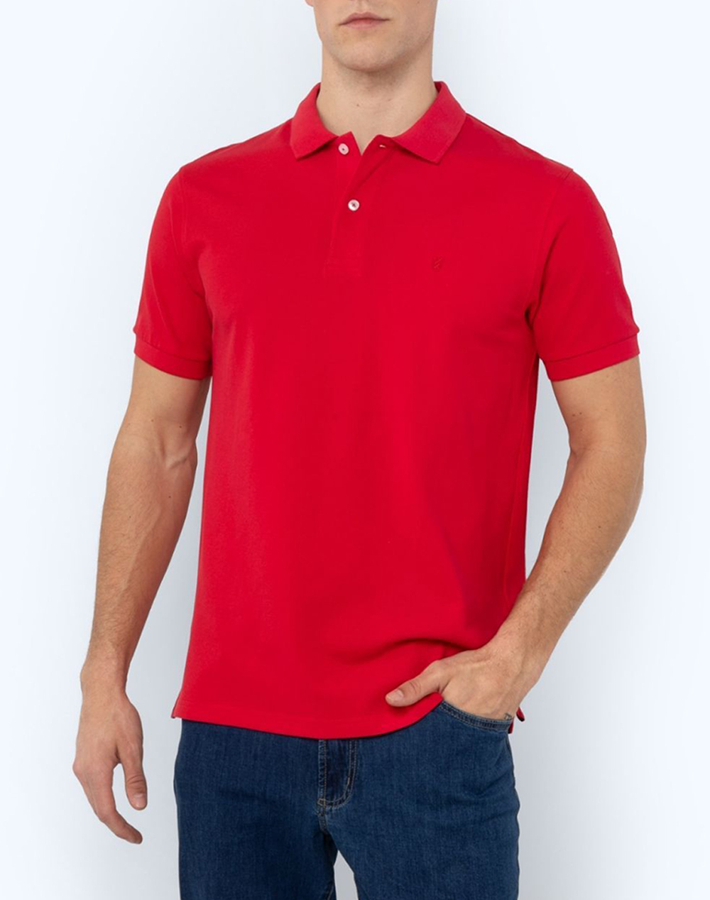 THE BOSTONIANS ΜΠΛΟΥΖΑ POLO PIQUE REGULAR FIT 3PS0001-LIGHT Red 3820ABOST3410092_XR30399